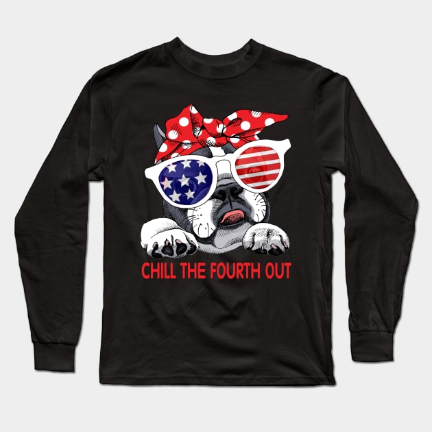 French Bulldog Funny 4th Of July Gift For Frenchie Lover Long Sleeve T-Shirt by Kaileymahoney